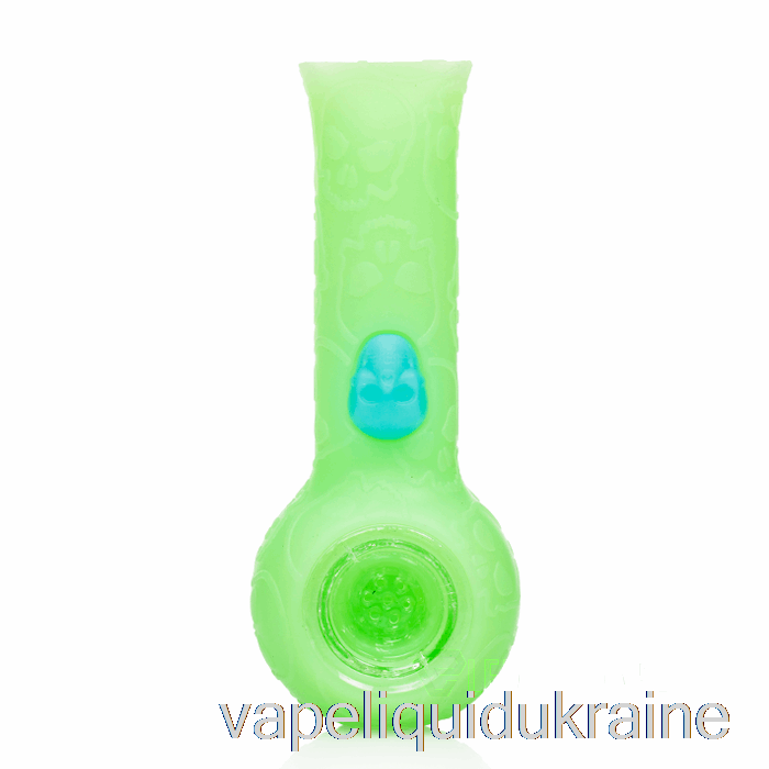 Vape Liquid Ukraine Stratus Silicone Skull Hand Pipe Green Glow (UV Green)